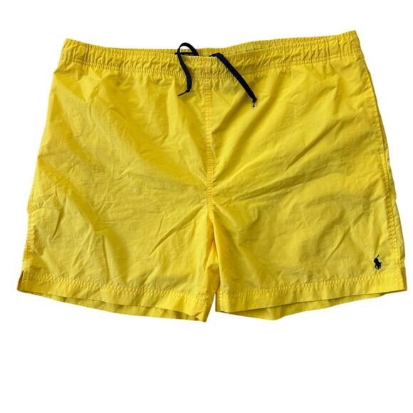 POLO SPORT Swim Trunks Men’s XL Yellow 7”‎ Inseam Quick Dry Board Shorts Summer - Picture 1 of 8